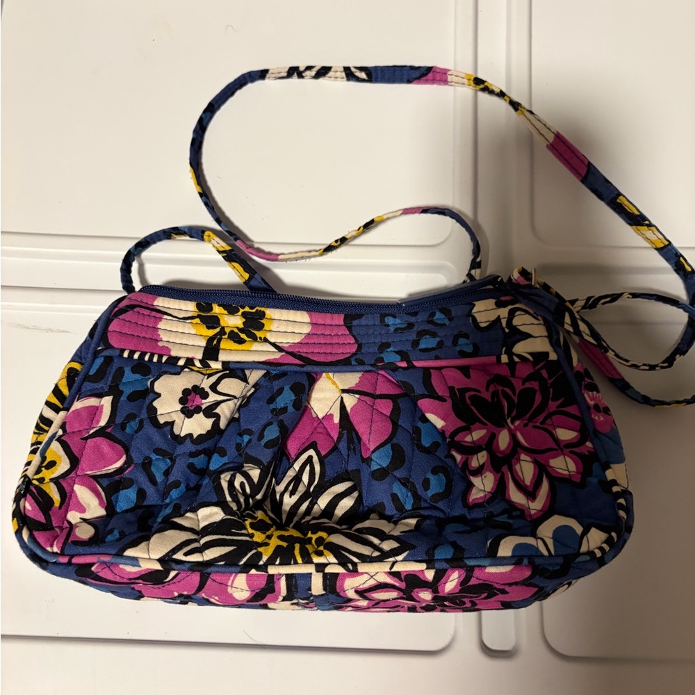 Vera Bradley Floral Crossbody Bag in Blue and Purple